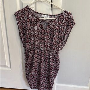 Motherhood maternity Black and Pink Patterned Top